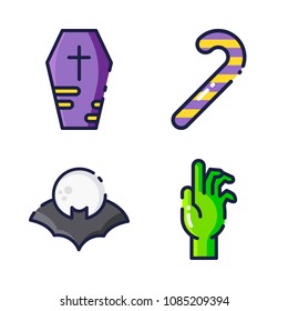 halloween icon.black design color set