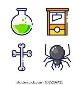 halloween icon.black design color set