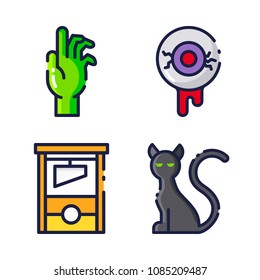 halloween icon.black design color set