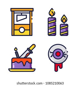 halloween icon.black design color set