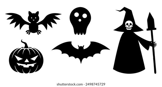 Halloween Icons Bundle Vector illustration