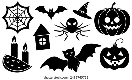 Halloween Icons Bundle Vector illustration