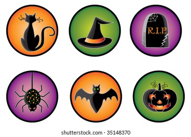 Halloween Icons Buttons