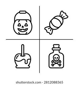 Halloween icons: candy bucket