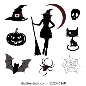 Halloween icons and emblems