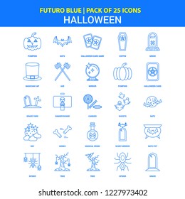 Halloween Icons - Futuro Blue 25 Icon pack