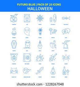 Halloween Icons - Futuro Blue 25 Icon pack