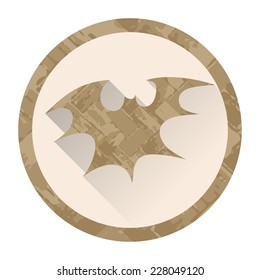 Halloween icons long shadow design, vector illustration