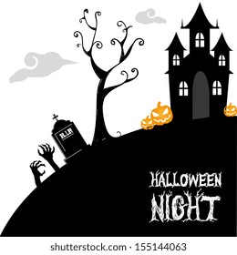 halloween icons over white background vector illustration