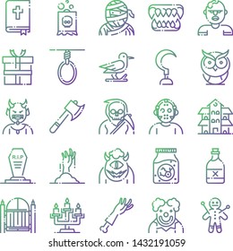 Halloween icons pack. Isolated halloween symbols collection. Graphic icons element