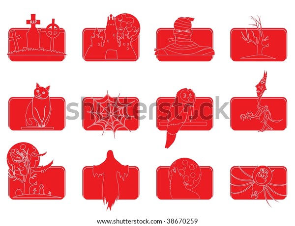 halloween icons red,easy to edit
or to re size,the shadow and the icons are set on a different
layer