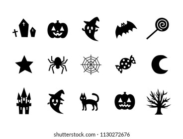 Halloween icons set