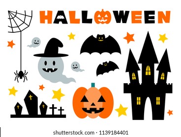 Halloween icons set