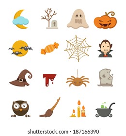 Halloween icons set