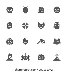 Halloween icons set.
