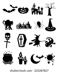 Halloween icons set