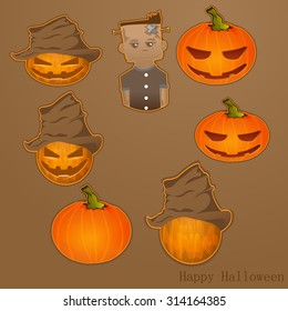 halloween icons set