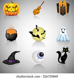 Halloween icons set