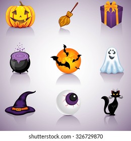 Halloween icons set