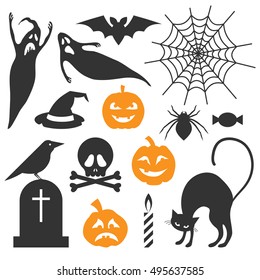 Halloween icons set