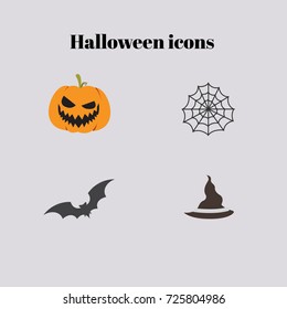 halloween icons set