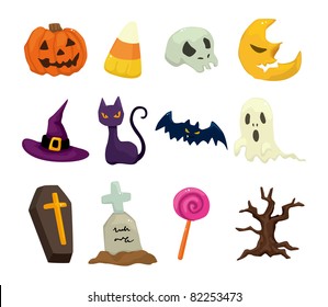 Halloween icons set