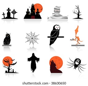halloween icons set 2,easy to edit or to re size,the shadow and the icons are set on a different layer