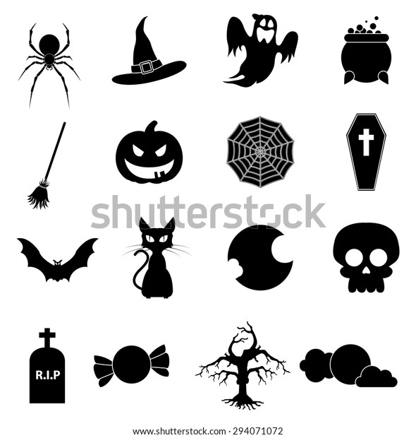 Halloween Icons Set Stock Vector (Royalty Free) 294071072 | Shutterstock