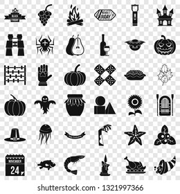 Halloween icons set. Simple style of 36 halloween vector icons for web for any design