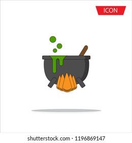 Halloween icons set symbol isolated on background.