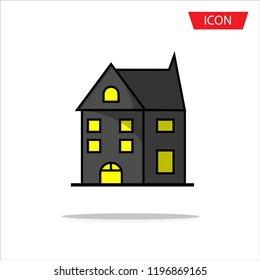 Halloween icons set symbol isolated on background.