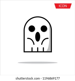 Halloween icons set symbol isolated on background.