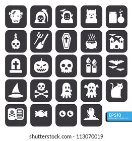 Halloween icons set vector