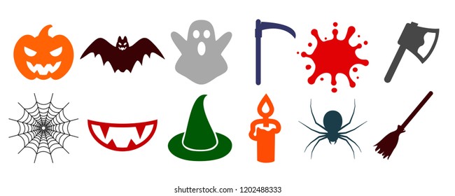 Halloween icons set - vector