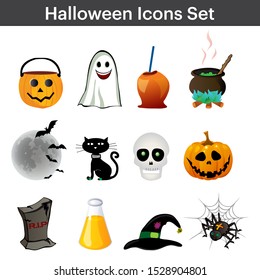 Halloween Icons Set - Vector format