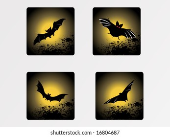 halloween icons set, vector wallpaper