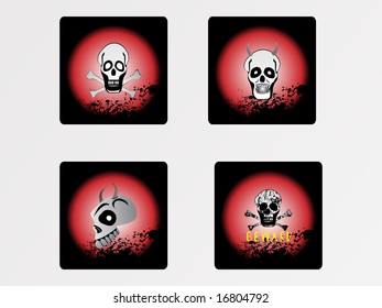 halloween icons set, vector wallpaper