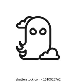 Halloween icons. Simple ghost icons in line style design on white background. Related to halloween, night, scary and pattern design. Vector Illustration Pixel Perfect 48x48.