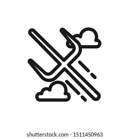 Halloween icons. Simple sharp trident icons in line style design on white background. Related to halloween, tools, devil and pattern design. Vector Illustration Pixel Perfect 48x48.