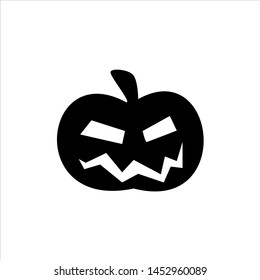 Halloween icons: thin monochrome icon set, black and white kit. Creepy and funny jack face, bat, lettering, spider web.