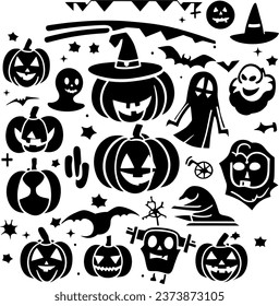 halloween icons of various shapes