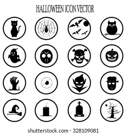  Halloween icons vector