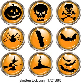 Halloween Icons - vector buttons