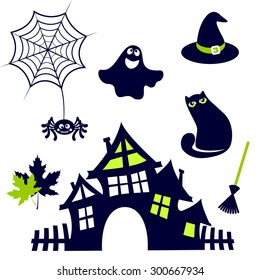 Halloween icons. Vector illustration