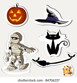 halloween icons vector illustration