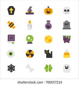 Halloween icons vector illustration flat design