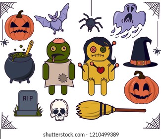 Halloween Icons Vector Set