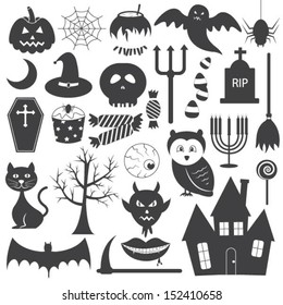 Halloween Icons Vector Set