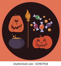 Halloween Icons Vector Set