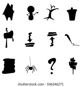 halloween icons for web icons, objects and buttons